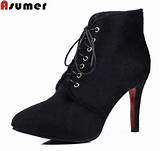 Stiletto Heels Lace-up Shoes Ankle Boots Pictures