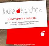English Teacher Business Card Photos