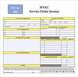 Free Hvac Service Order Invoice Template
