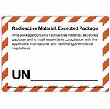 Pictures of Radioactive Package Labels
