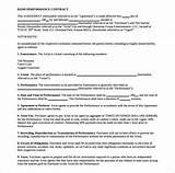 Performance Contract Template Free Pictures