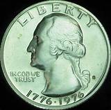 Photos of Liberty Quarter Dollar Coin 1776 To 1976 Value