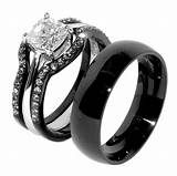 Black Stainless Steel Mens Wedding Bands Pictures