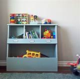 Toy Shelves With Bins Photos