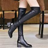 Photos of Leather Over The Knee Boots Outfits