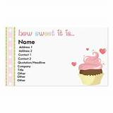 Cupcake Business Cards Templates Free Pictures