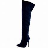 Ladies Knee High Heeled Boots Images
