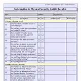 Pictures of Security Assessment Checklist Template