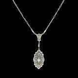 White Gold Necklace Diamond Pendant Pictures