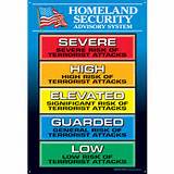Images of Homeland Security Advisory System Color Chart