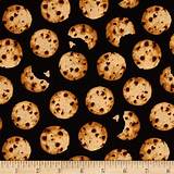 Chocolate Chip Cookie Print Fabric Pictures