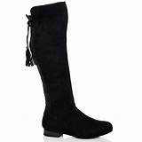 Photos of Flat Knee High Boots Suede