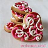 Decorated Valentine Heart Cookies Photos