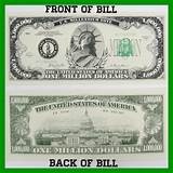 Is There A Real Million Dollar Bill Images