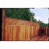 Images of Redwood Lattice Top Fence Panel