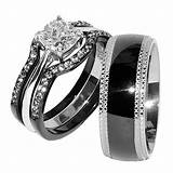 Pictures of Black Stainless Steel Mens Wedding Bands