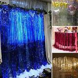 Pictures of Metallic Tinsel Foil Fringe Curtains
