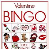 Pictures of Valentine Day Bingo Game Cards