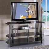 Wood Tv Stand With Glass Shelves Images