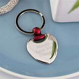 Silver Heart Keyring Engraved