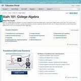 Free Online College Algebra Course Photos