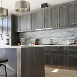 Pictures of Grey Stained Wood Kitchen Cabinets