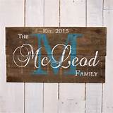 Pictures of Family Established Wood Signs