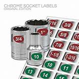Chrome Foil Socket Labels Pictures