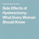 Side Effects After A Hysterectomy Surgery Pictures