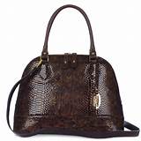Snake Embossed Leather Handbags Pictures