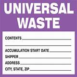 Pictures of Universal Waste Labels