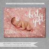 Photos of Baby Announcement Holiday Cards