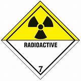 Images of White Radioactive Labels On Packages