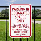 Images of Designated Parking Signs