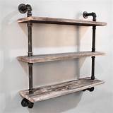 Rustic Industrial Wall Shelves Pictures