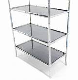 Chrome Glass Shelf Unit Images