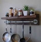 Kitchen Shelf With Pot Rack Photos