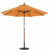Wood Market Umbrella Sunbrella Photos