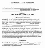 Lease Agreement Commercial Template