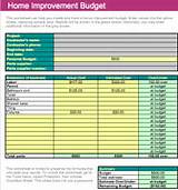 Pictures of Excel Home Improvement Template