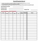 Employee Payroll Record Template Pictures