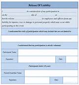 Images of Insurance Liability Release Form