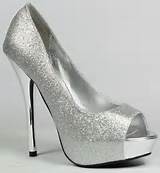 Photos of Silver High Heels