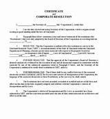 Pictures of Corporate Resolution Template