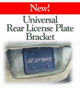Photos of Universal Rear License Plate Bracket
