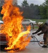 Pictures of Static Electricity Fire At Gas Pump