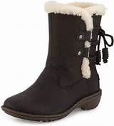 Fur Lined Black Boots Photos