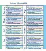 Military Training Calendar