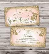 Pictures of Mobile Spray Tan Business Cards