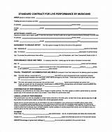 Free Music Performance Contract Templates Photos